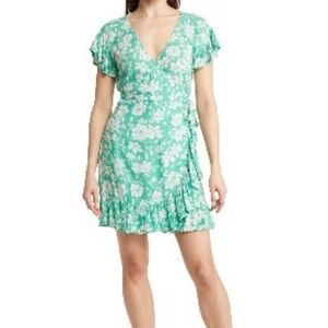 NWT Billabong floral wrap dress